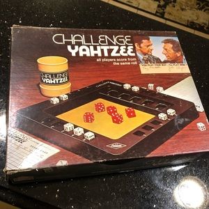 Original 1974 Milton Bradley Yahtzee Game Board.